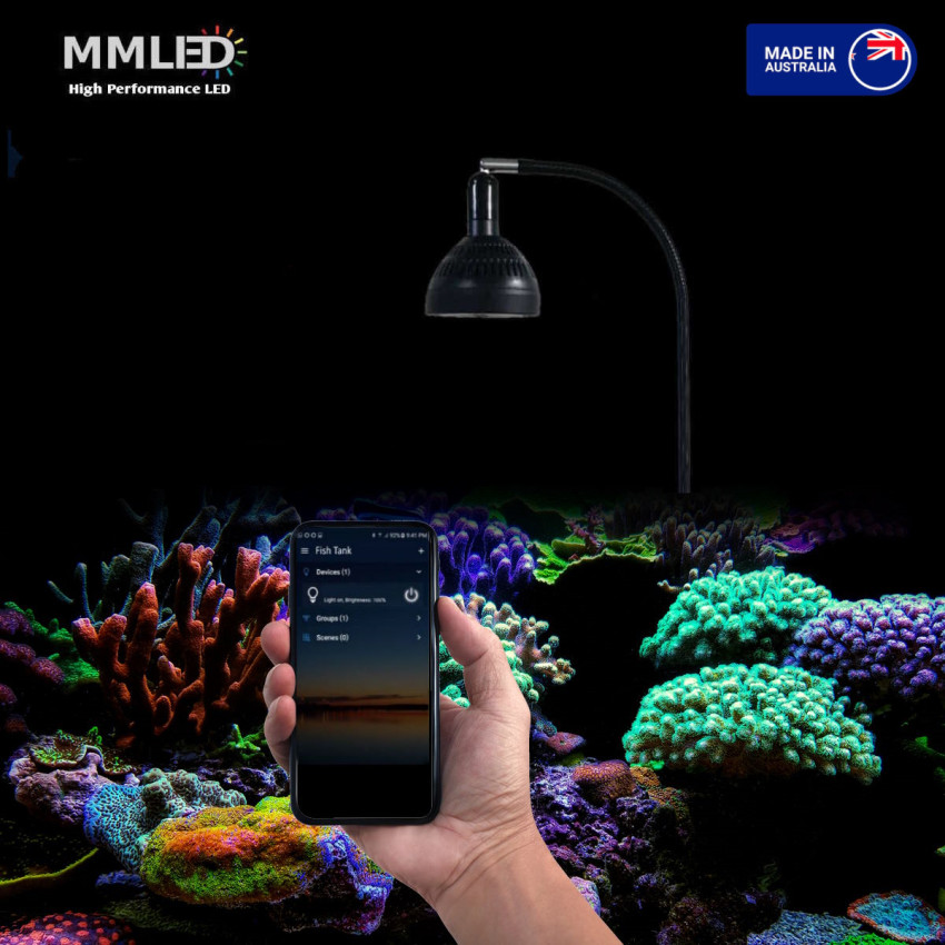 50W Coral Sun Fixed Spectrum Marine Pendant & Gooseneck